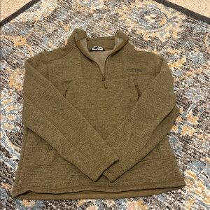 Men's Northface Olive Green Sweater/Pullover/Quarter Zip
